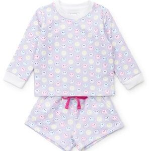NWT Lila and Hayes Preppy Smiles pajama set